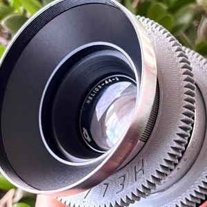 Helios-44-2 KMZ lens 58mm f/2.0 Cine mod, silver lens with any adapter of your choice Sony E (NEX), Canon EF, FujiFilm fx, micro 4/3, nikon