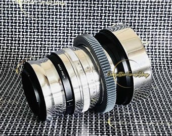 Anamorphic Helios-44M 2/58mm Cine mod lens, M42 mount, oval bokeh effect, vintage silver lens with any adapter of your choice