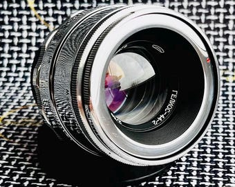 Helios-44-2 MMZ 58mm f/2.0 with M42 mount Soviet vintage silver lens, beautiful bokeh