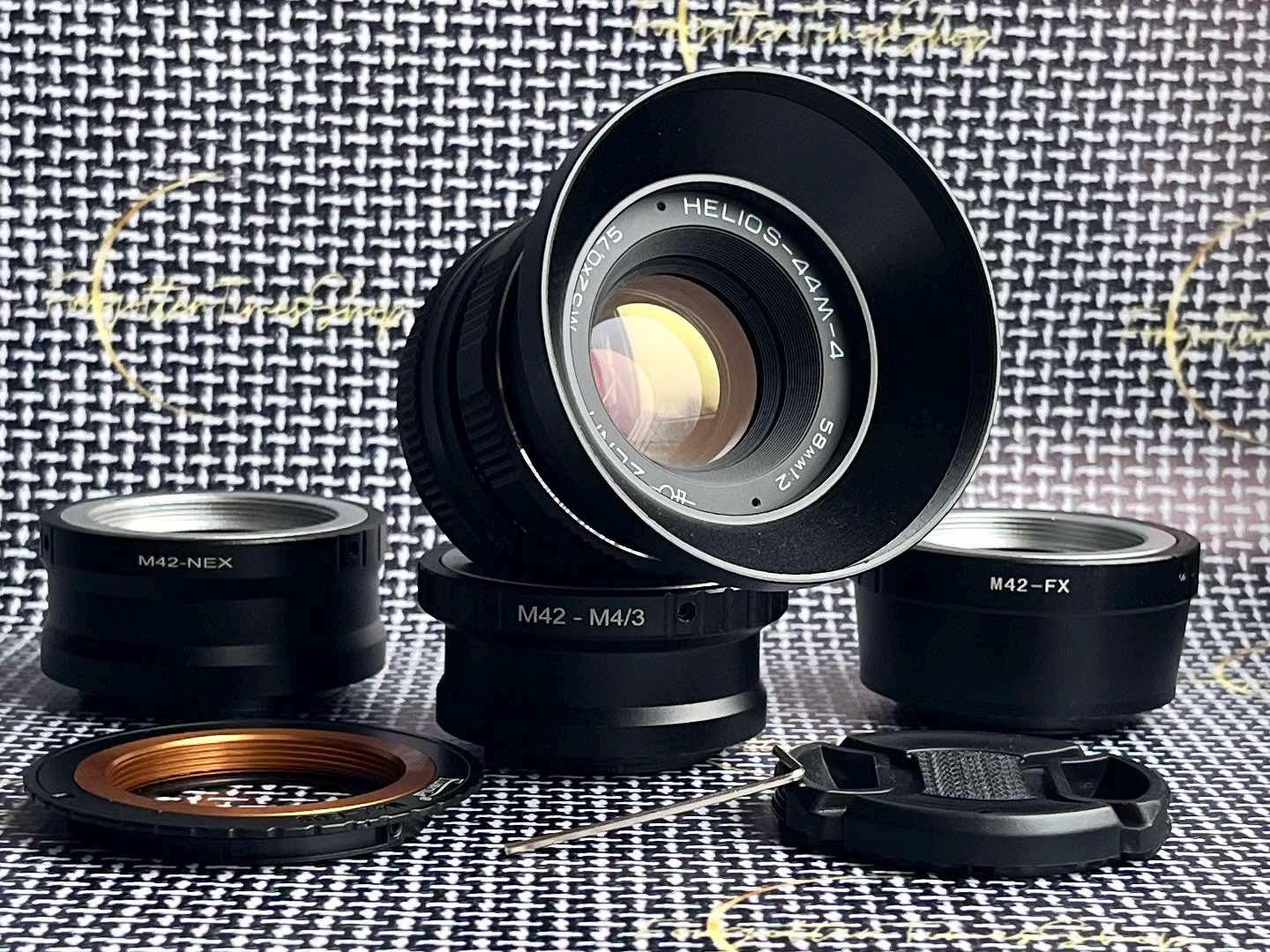 アナモルフィックレンズ Helios-44 M-4 2/58 mm シネモッド、ボケと