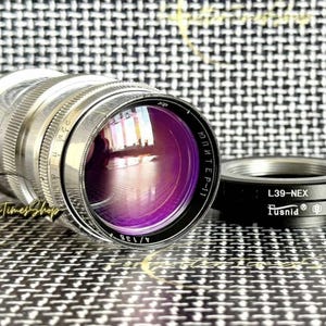 Jupiter-11 135mm f/4 Soviet Rangefinder Lens, Sony E NEX Adapter Included, Vintage Telephoto