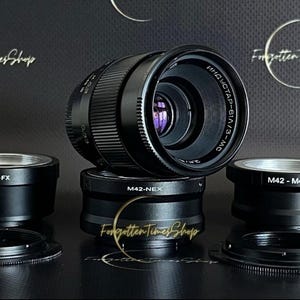 Industar-61L/Z 50mm f/2.8 vintage lens, Macro lens with any adapter of your choice Sony E (NEX), Canon EF, FujiFilm fx, micro 4/3, nikon