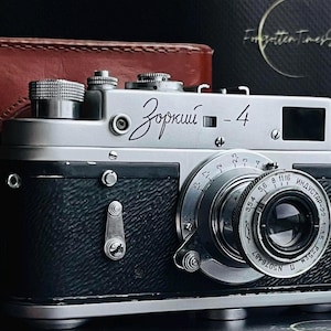 Zorki-4 meetzoekerfilmcamera, vintage camera met lens Industar-22 1:3,5 F=50 mm P