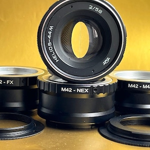 Obiettivo Helios anamorfico 44 M 2/58 mm М42 Cine mod, bokeh. Con qualsiasi adattatore a tua scelta Sony E (NEX), FujiFilm FX, Micro 4/3, Canon EF