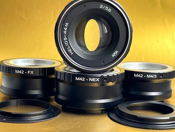 Helios 44M 58mm F/2 Lens (M42 Mount) Cine Modded For Anamorphic Bokeh - Sony E Adapter Included