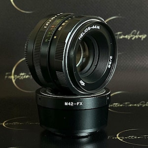 Helios-44M 2/58mm Lens with FujiFilm FX Adapter, Vintage Helios Lens Beautiful Bokeh
