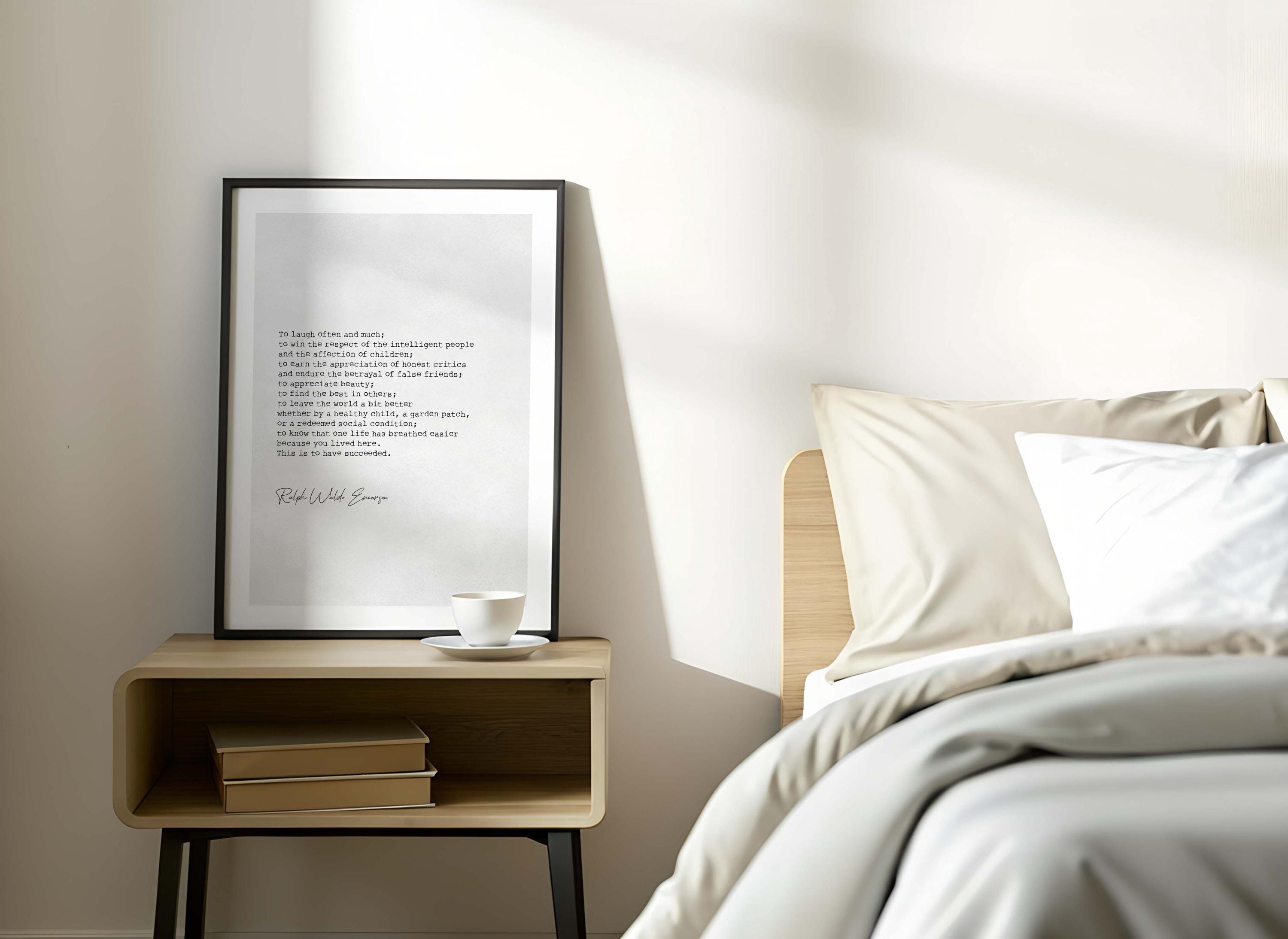 To Laugh Often and Much Quote Print, Ralph Waldo Emerson Wall Art ...