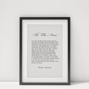 The Man in the Arena Calligraphy Print - Theodore Roosevelt Quote - Inspirational Gift for Men