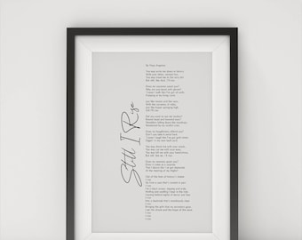 Still I Rise Printable Art  Maya Angelou Poem in Calligraphy  Typography  Inspirational Wall Decor
