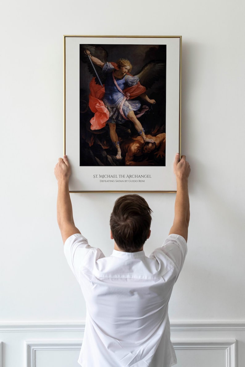 St. Michael the Archangel Print, Digital Wall Print, Saint Michael Art ...