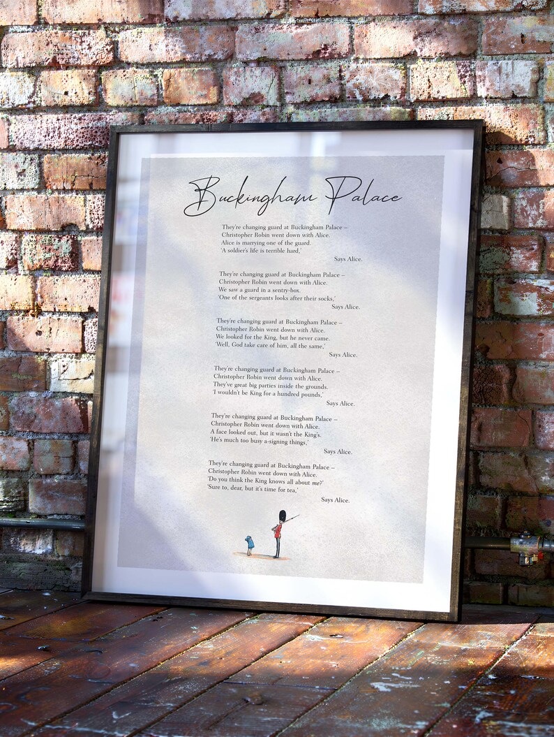 Winnie the Pooh, Buckingham Palace Poem, Framed Poster, Classic ...