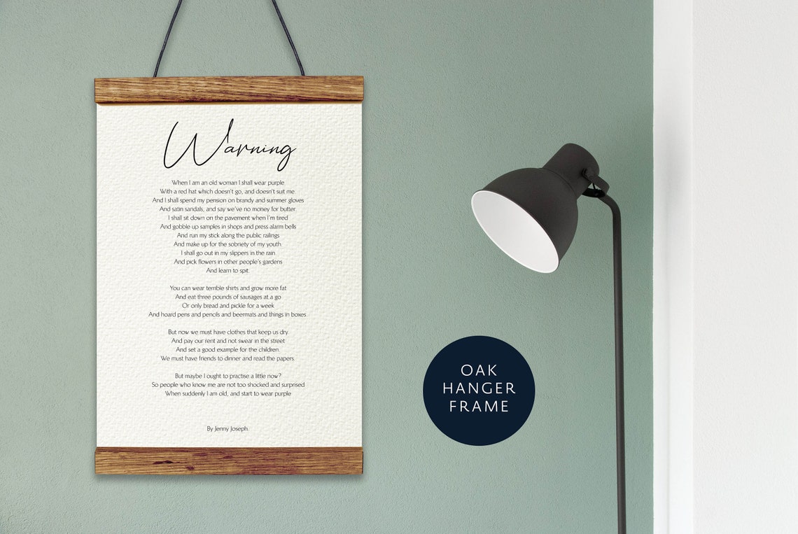 Warning Print by Jenny Joseph Warning Printable Poem by Jenny Joseph When I Grow Old I Shall