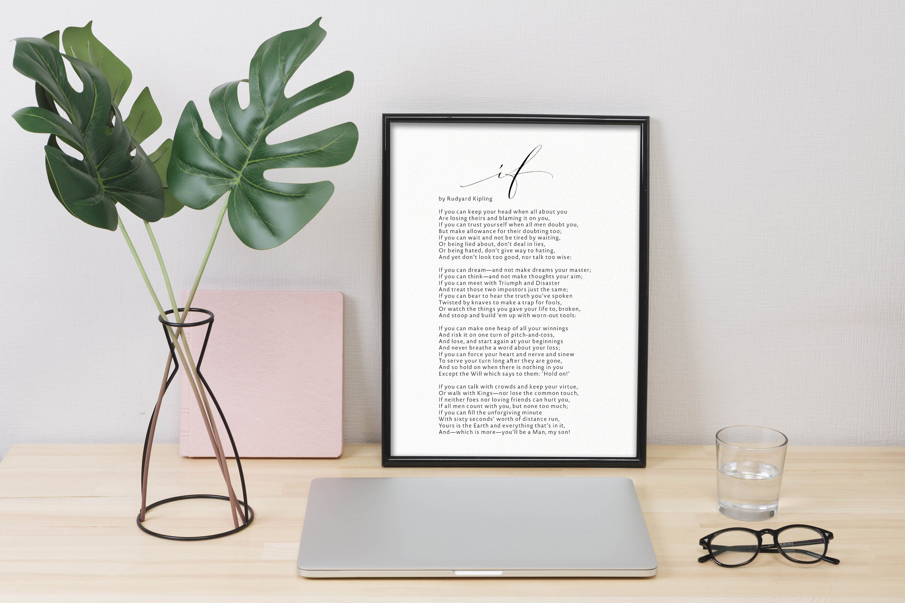 IF Printable Rudyard Kipling Poem Digital Print Etsy