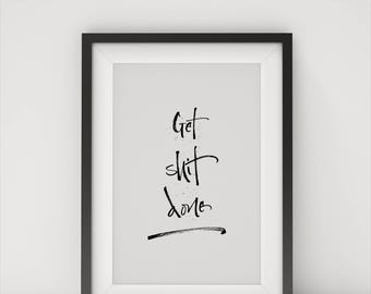 Arte imprimible con frases motivacionales: ¡Hazlo todo! Descarga instantánea para decoración del hogar.