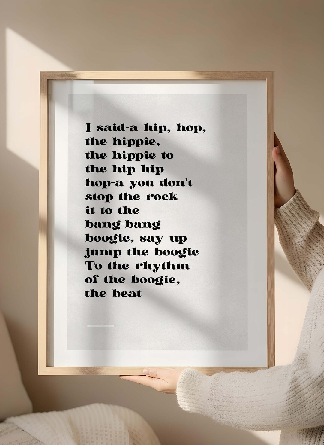 I Said a Hip Hop Lyric Print | Rapper’s Delight Wall Art | Hip Hop ...