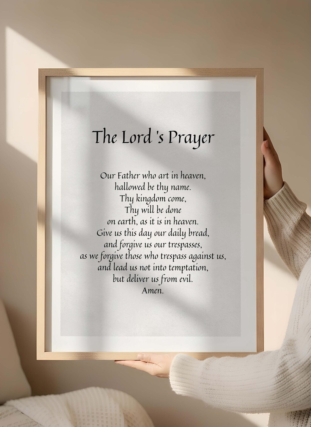 The Lord’s Prayer Wall Art Print, Christian Scripture Poster, Religious ...