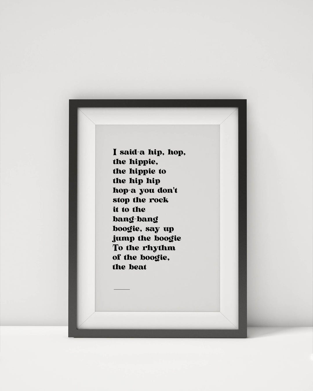 Hip Hop Lyrics Printable - Rappers Delight Wall Art - Digital Music ...