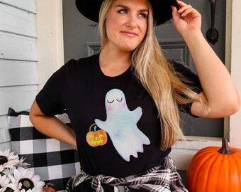 Future Ghost Tshirt, Halloween Party Top, Cute Shirt for Halloween, Fall T-shirt, Cute Fall Tee, Halloween Tee, Halloween Shirt, Spooky