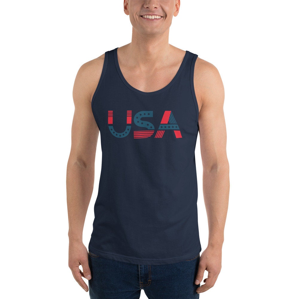 USA Tank Top / USA Tank / America Tank / Unisex / Red White Etsy UK