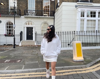 Neutral Oversized Relaxed Fit Hoodie