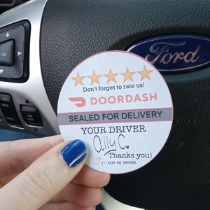 Set of 12 Doordash Delivery Sticker Set Grubhub delivery sticker set Post Mates delivery Uber eats sticker set