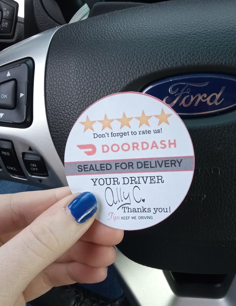 Set of 12 Doordash Delivery Sticker Set Grubhub delivery Etsy