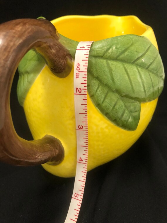 Vintage Ceramic Lemon Pitcher 1970s Etsy