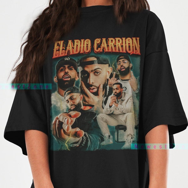 Eladio Carrión Shirt, Vintage, New Shirt Design Merchandise Singer Graphic Tee Unisex Bootleg RAP Hip-hop Sweatshirt Latin Grammy Award NZ87