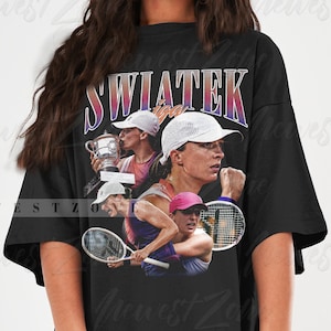 Iga Świątek Shirt Poland Professional Tennis Player Tshirt Vintage Bootleg 90's Tee Sweatshirt Hoodie Fans Swiatek Tennis Sport Gift NZ24030