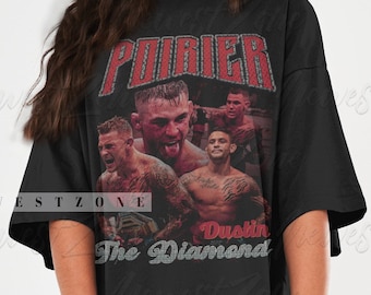 Dustin Poirier Camisa American Professional Fighter The Diamond 90s Retro TShirt Boxing Fans Vintage Graphic Tee Hoodie Sudadera Regalo NZ112