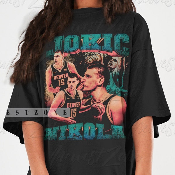 Jokic Nikola Tshirt Basketball Player MVP Merchandise Bootleg Vintage Slam Dunk Shirt Serbian Retro 90s Graphic Tee Sweatshirt Hoodie NZ185