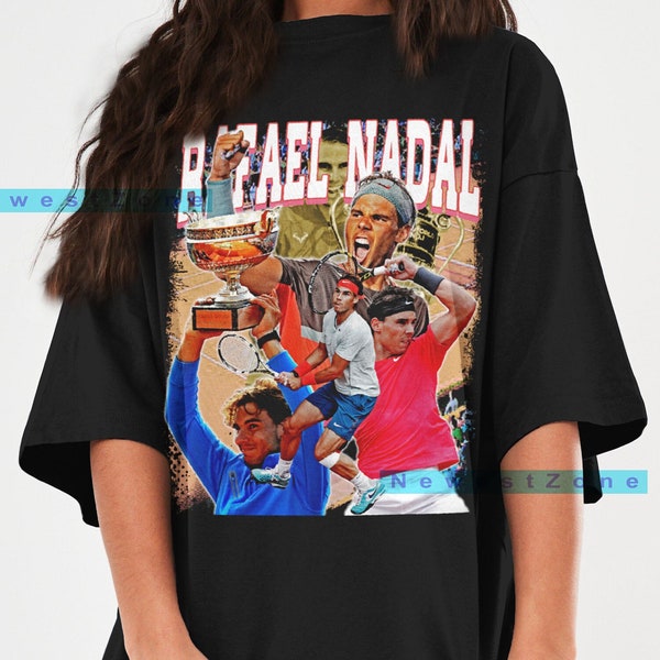 Rafael Nadal Shirt Spanish professional Tennis Player Tshirt Vintage Bootleg 90's Tee Sweatshirt Hoodie Fans Nadal Tennis Sport T-shirt NZ52