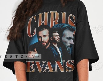Chris Evans Chemise Acteur Film Drame Séries Télévisées Fans Cadeau Tshirt Rétro vintage Bootleg Graphic Tee Hoodie Sweatshirt Steve Roger NZ179