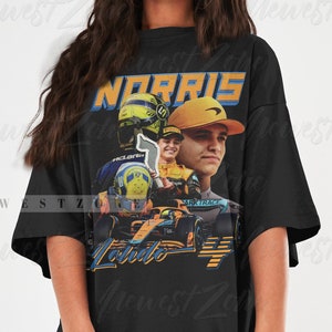 Norris Lando Tshirt Fahrer Racing Meisterschaft Formel Racing Shirt British Vintage Grafik Design T-Shirt 90er Jahre inspiriert Sweatshirt Hoodie