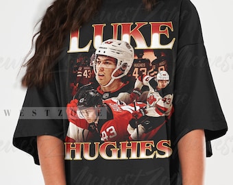 LukeHughes Shirt Eishockey American Professional Hockey Cup Sport Vintage Botleg 90S Sweatshirt Grafik-T-Stück Geschenk Fans NZ24026