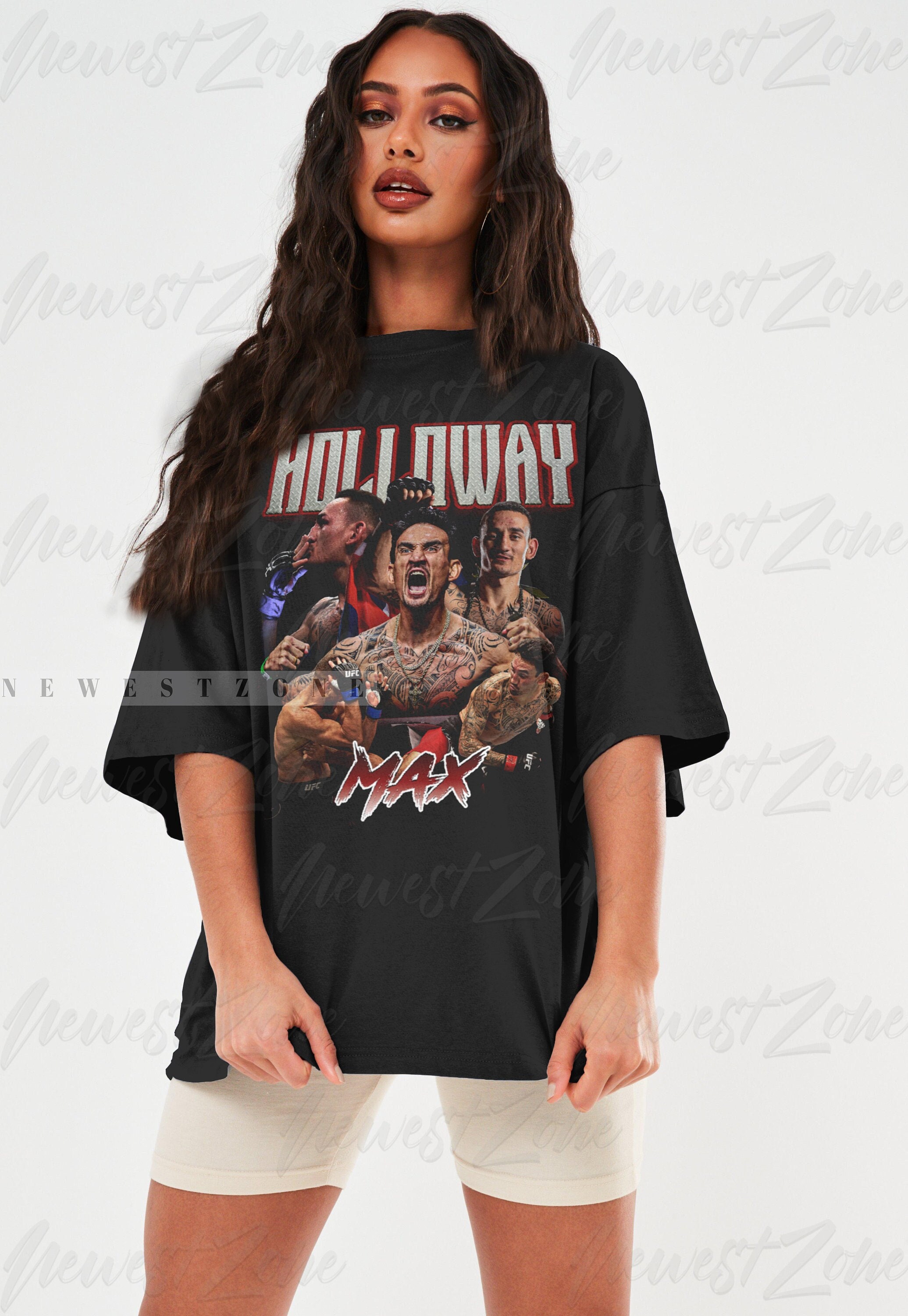 Max Holloway Camisa vintage Camiseta de luchador americano Jiu Jitsu Campeones retro Fans Sudadera Camiseta gráfica clásica limitada Regalo deportivo NZ24020