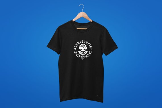 Alexisonfire Rose Black Tee Shirt Size 