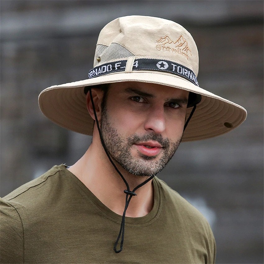 UPF 50 Summer Hats Men Sun Protector Uv-proof Breathable | Etsy