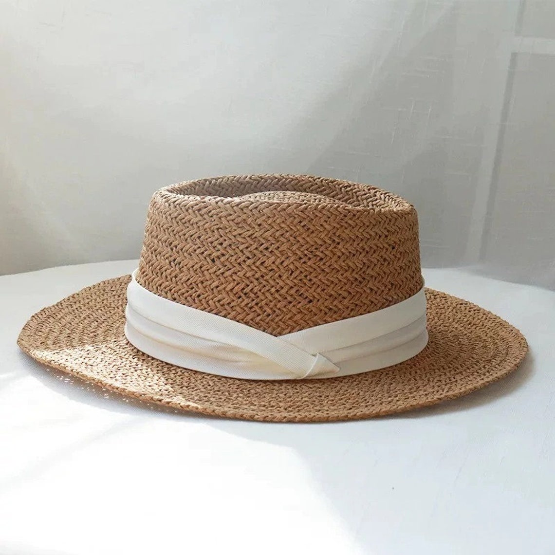 Ladies Handmade Natural Straw Hat Summer Beach Hat for Women Etsy
