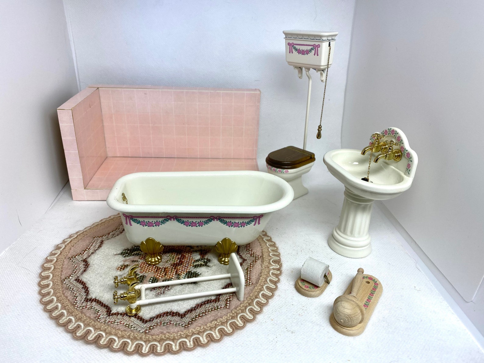 RARE Complete Bodo Hennig Dollhouse Bathroom Set Etsy