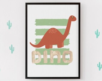 Dinosaur Wall Art, Boys Bedroom Decor, DIGITAL DOWNLOAD, Dino Print, Dino Nursery Prints