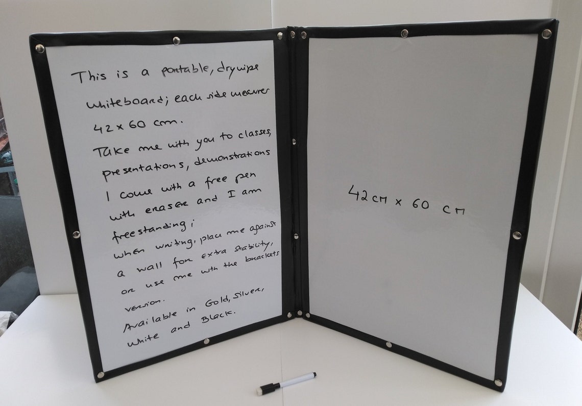 Whiteboard Notebook Write-on wipe-off drywipe portable | Etsy