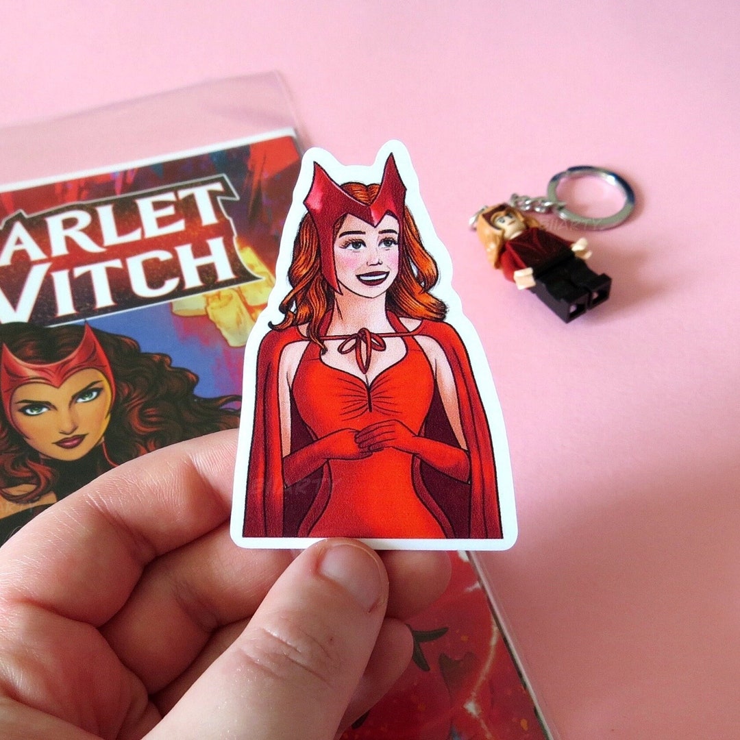 Name Wanda Sticker Wanda Maximoff Scarlet Witch Halloween Sticker Glossy Sticker - Etsy