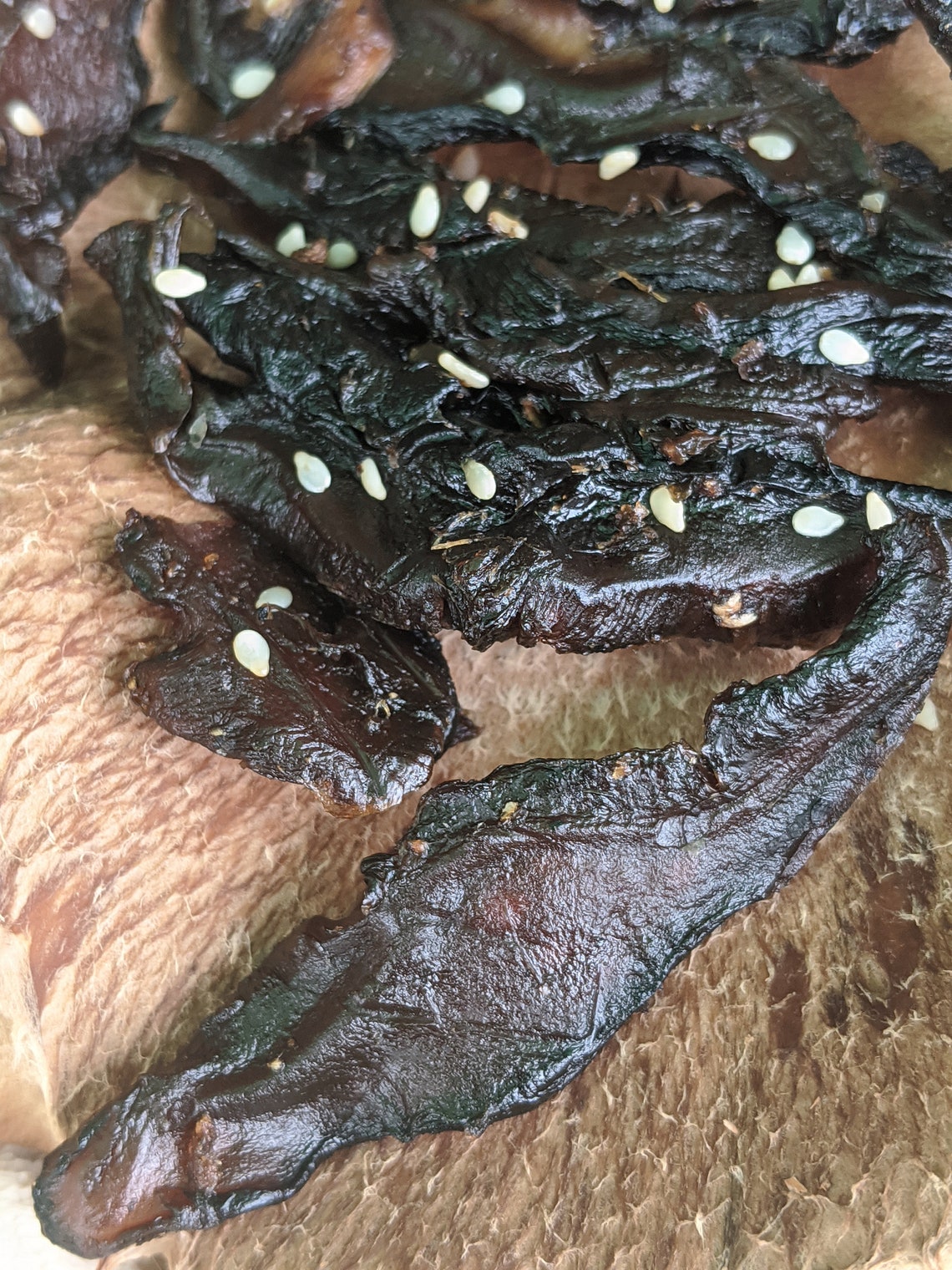 Teriyaki Sesame Shiitake Mushroom Jerky 2.5 oz. Vegan and Etsy