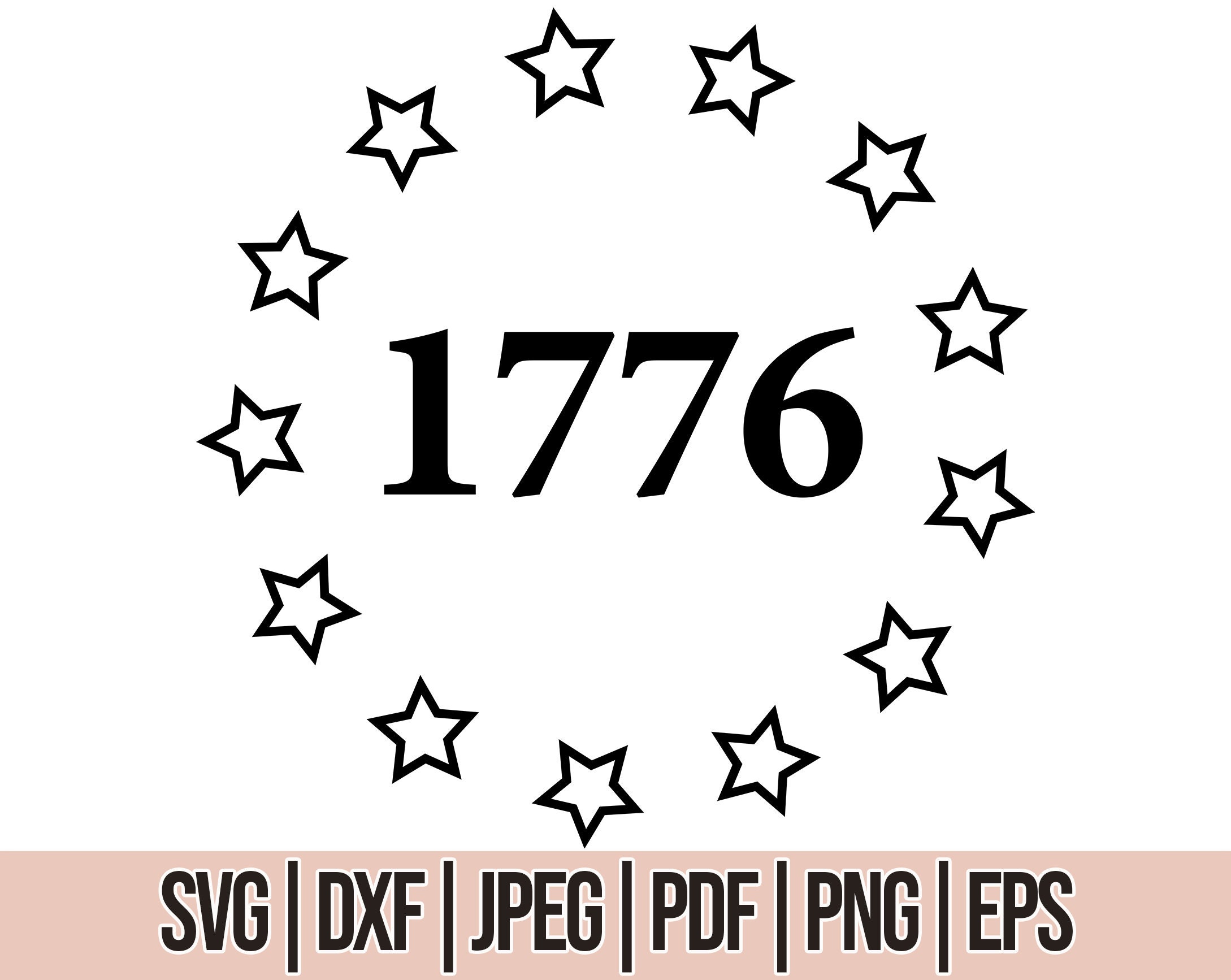 1776 Svg, Patriotic Svg and Png - Etsy Australia