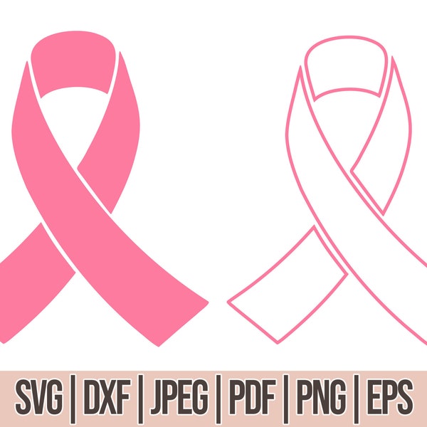 AWARENESS RIBBON SVG, Ribbon Svg, Cancer Awareness Ribbon svg, Pink Awareness ribbon Svg