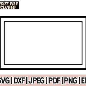 Rectangle Double Frame Svg And Png, Rectangle Monogram Vector Files, Rectangle Basic Shapes SVG Files, Rectangle Frame Clipart, Cut Files