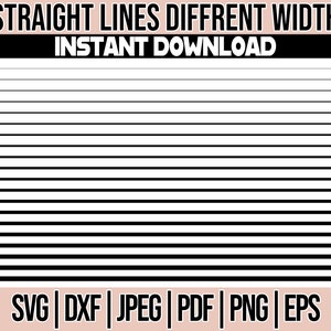 20 Straight Lines in Different Strokes SVG, Straight Line Strokes SVG, Straight Lines SVG, Straight Lines in Different Thickness, Lines Svg