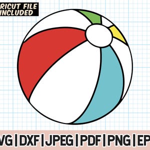 Beach Ball SVG, Summer Beach SVG, Classic Beach Ball png, Pool ball svg