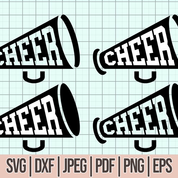 Cheer Megaphone Bundle SVG - Digital Download, Cheerleading svg, Cheerleader mom svg, (Dxf,Png,pdf,svg,jpg)